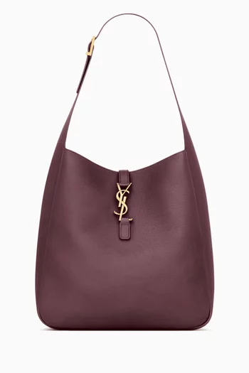 Large Le 5 À 7 Shoulder Bag in Grained Leather