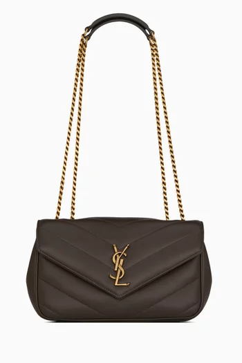 Small Loulou Puffer Bag in Quilted Leather