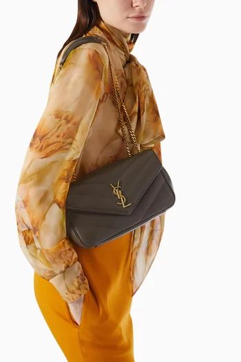 Medium Loulou Matelassé Shoulder Bag in Leather