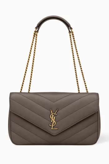 Medium Loulou Matelassé Shoulder Bag in Leather