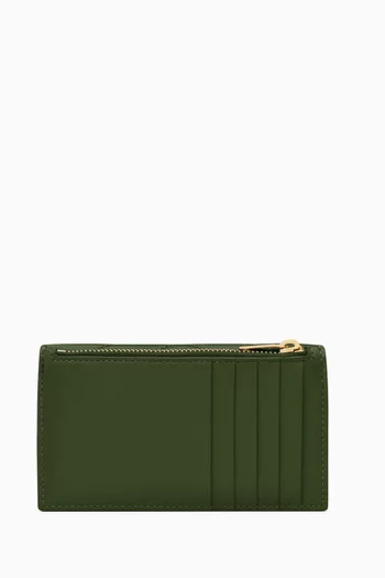Cassandre Fragments Flap Card Case in Quilted Lambskin