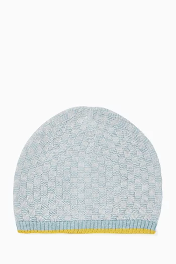 All-over Check Beanie