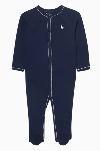 Polo Logo Sleepsuit in Cotton
