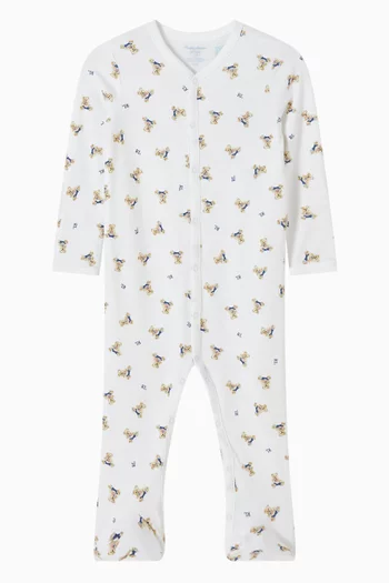 All-over Logo Sleepsuit in Cotton