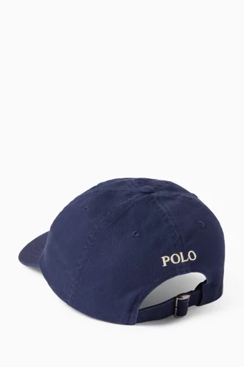 Pony Baseball Cap in Cotton Chino