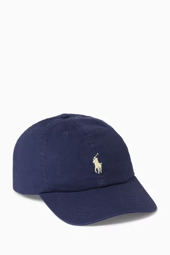 Pony Baseball Cap in Cotton Chino