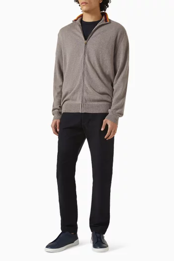 Full-zip Cardigan in Cashmere