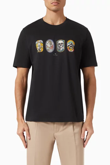 Badges T-shirt in Cotton