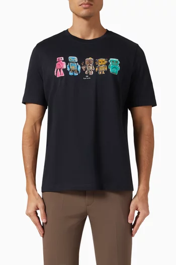 Robots T-shirt in Cotton