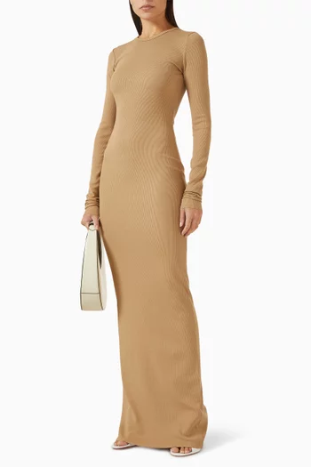 Long Sleeve Crewneck Maxi Dress
