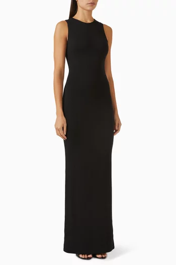 Sleeveless Crewneck Maxi Dress in Modal