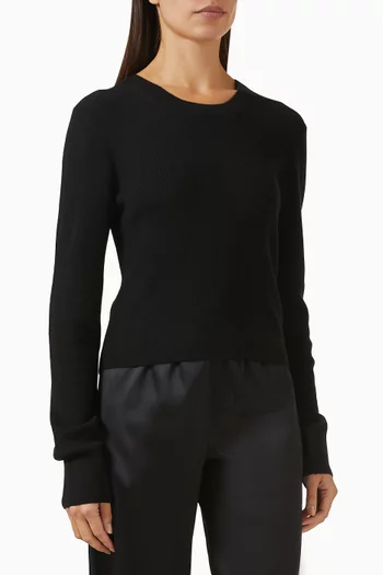 Rib Stitch Clark Sweater in Cashmere
