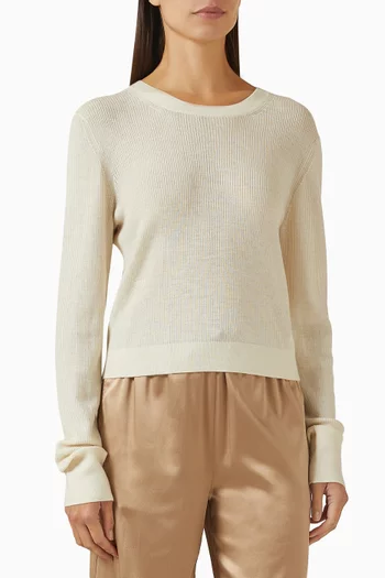 Rib Stitch Clark Sweater in Cashmere