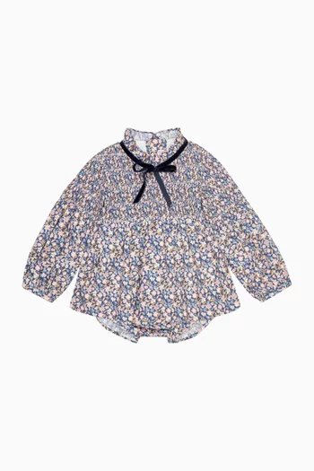 Raya Smocked Dress Set in Cotton