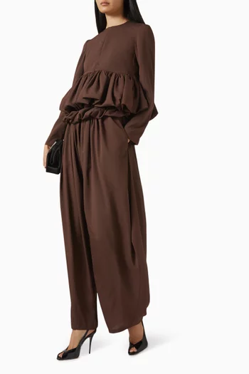 Falling Pants in Crepe Georgette