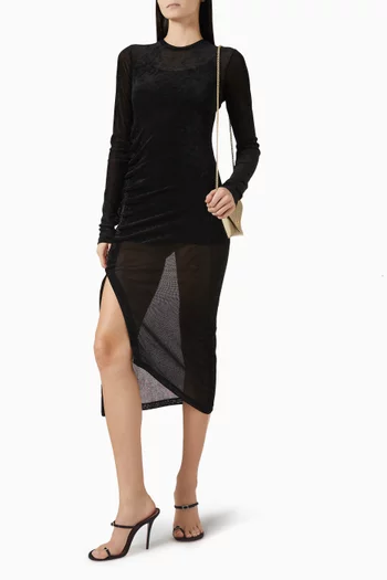 Alva Midi Dress in Velvet