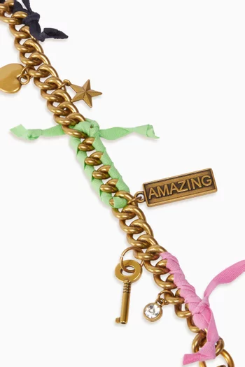 Bag Charm  in Gold-tone Metal