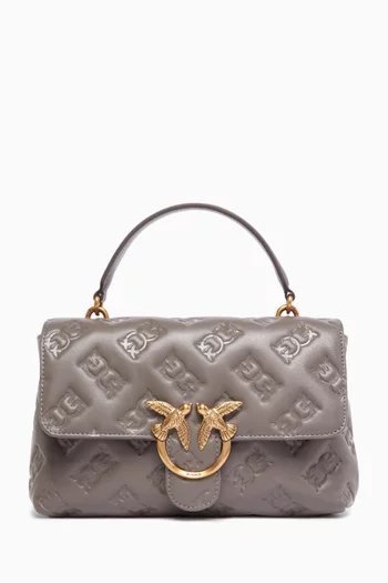 Medium Love Puff Bag in Embossed Nappa Leather