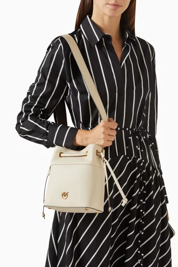 Small Bucket Bag in Leather