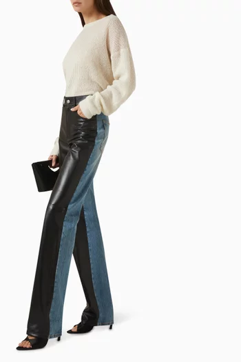 Star Slim-fit Pants in Leather
