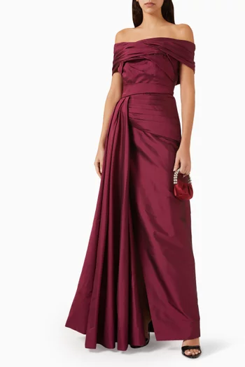 Jacome Gown in Taffeta & Crepe