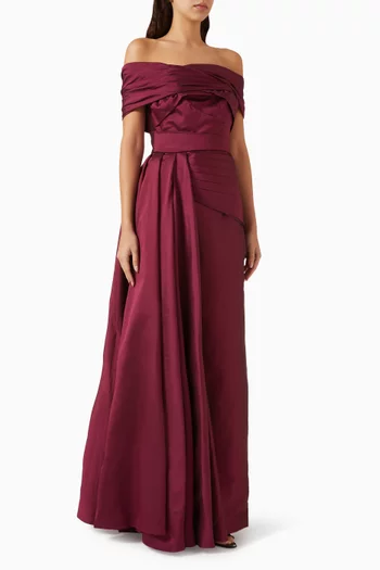 Jacome Gown in Taffeta & Crepe