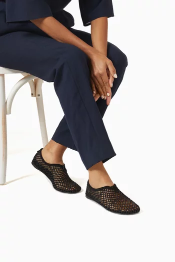 Floaty Flat Loafers in Microfibre Mesh