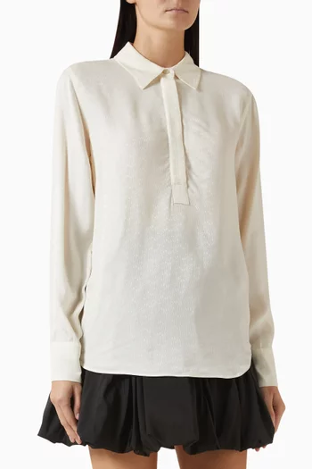 Logo Jacquard Blouse