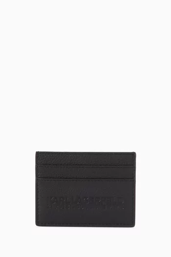 K/Signature Card Holder in Leather