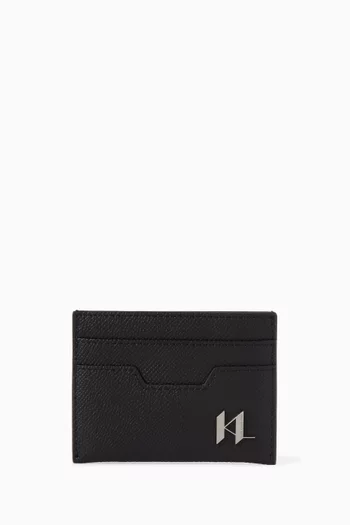 K/Monogram Cardholder in Grained Leather
