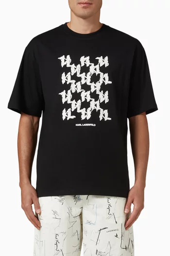 KL Monogram Box T-shirt in Cotton-jersey