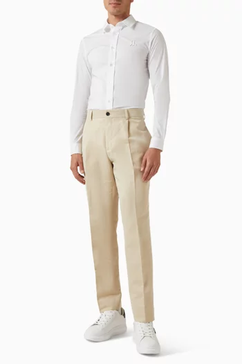 قميص سهل الكي بحرفي KL مزيج قطن