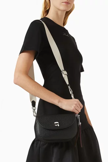 Ikon Flap Crossbody in Faux Leather