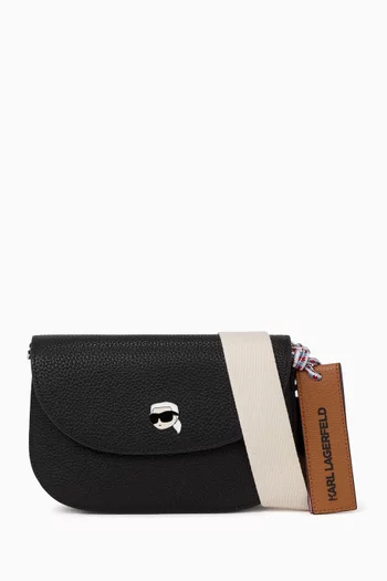 Ikon Flap Crossbody in Faux Leather