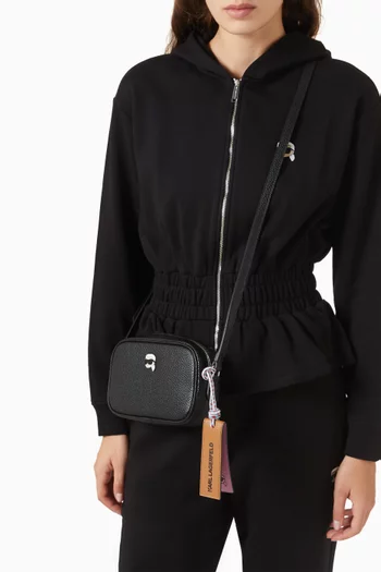 حقيبة كاميرا ايكون صغيرة جلد بارز الملمس