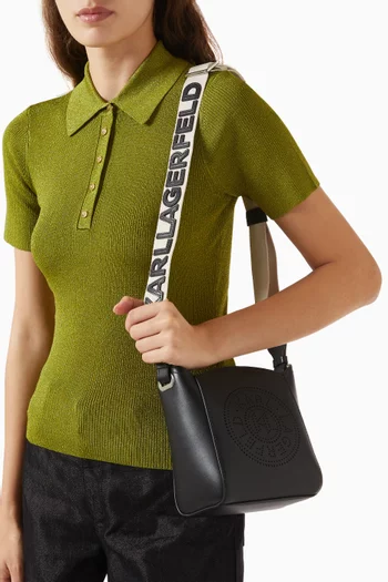 K/Circle Small Tote Bag in Leather