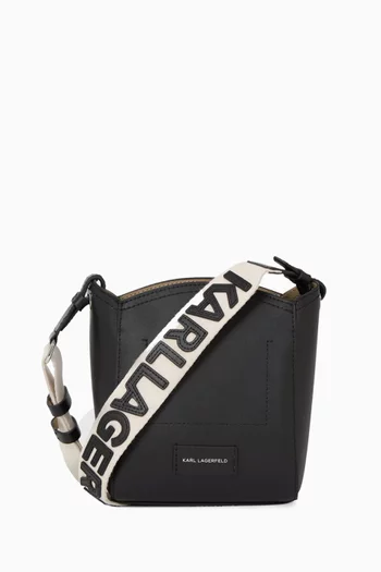K/Circle Small Tote Bag in Leather