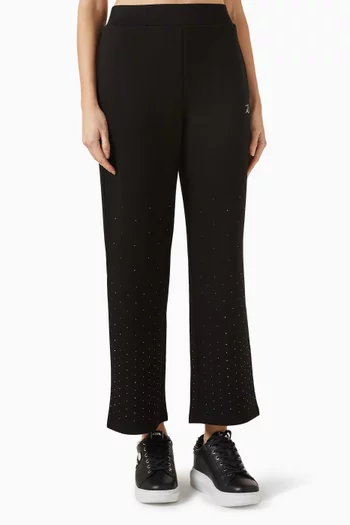 Rhinestone Sweatpants in Viscose-blend