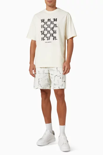 KL Monogram Box T-shirt in Cotton-jersey