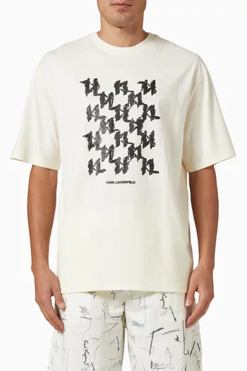KL Monogram Box T-shirt in Cotton-jersey