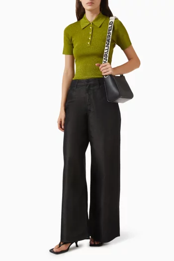 Polo Shirt in Lurex Knit