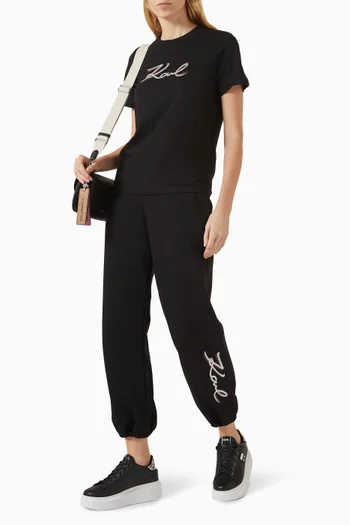 Signature Sequins Sweatpants in Cotton-blend