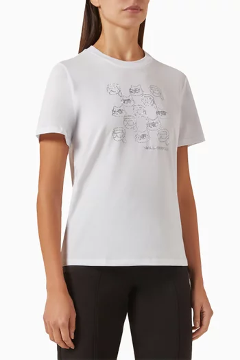 Ikon Crystal-embellished T-shirt in Organic-cotton