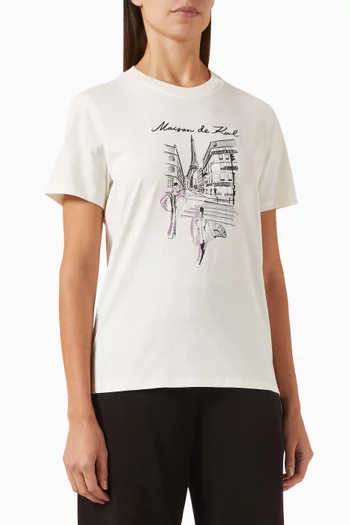 Paris Sketch T-shirt in Organic-cotton