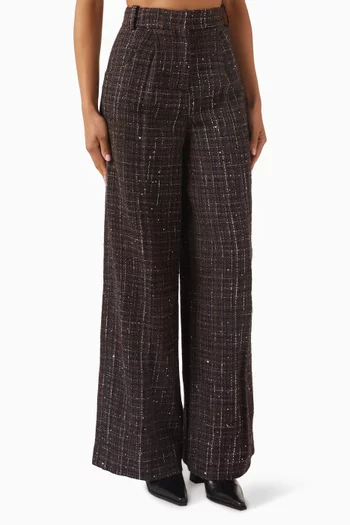 Padei Sequin-embellished Pants in Tweed