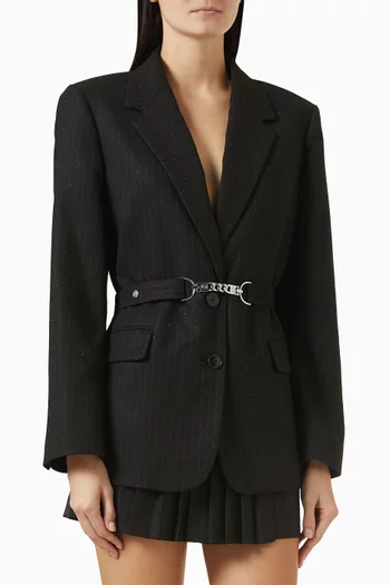 جاكيت بدلة فانوار مطرز بأحجار الراين