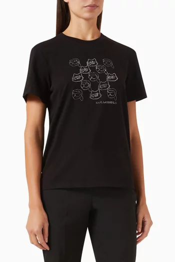 Ikon Crystal-embellished T-shirt in Organic-cotton