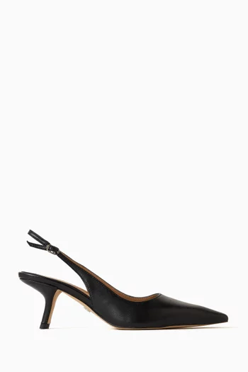 Bianka 60 Slingback Pumps in Leather