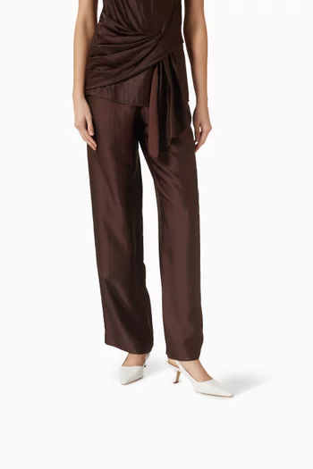 حذاء كلاسيك بيانكا بسير خلفي وكعب 60 مم جلد