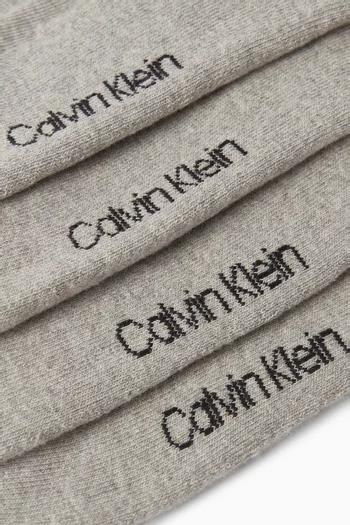 Logo Ankle Socks in Cotton-blend, Set of 2